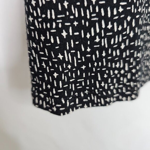 J. JILL Wearever Collection Long Sleeve Tunic Top Shirt BLACK & WHITE size XL - Picture 6 of 7